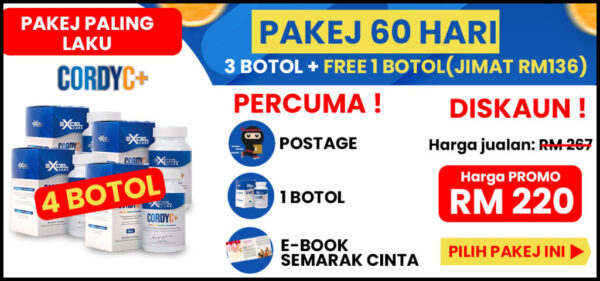 (CordyC+) Pakej 3 Botol + Free 1 Botol